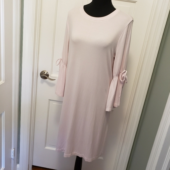 LOFT Outlet Pale Pink Knit Dress Size Medium, Comfy, Casual - Picture 6 of 10